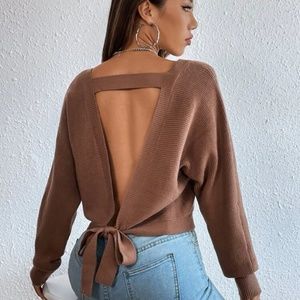 Batwing sleeve sweater